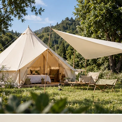 Concept illustration: tents canopies